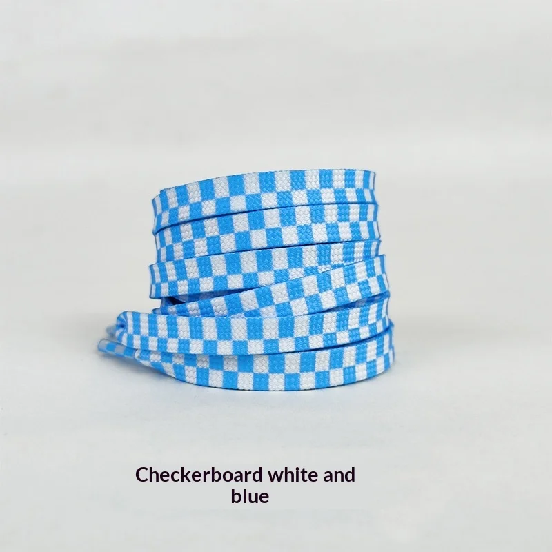 Fade Resistant Plaid Checkerboard Shoe Laces 1 Pair Color‑Match Shoestrings for 1970S Canvas Sneakers