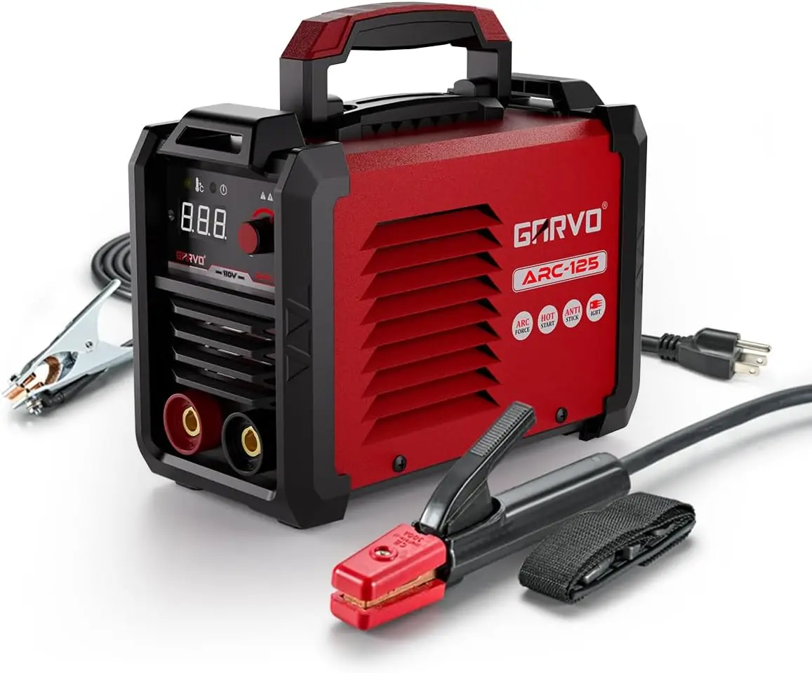 

110V MMA Welder Machine, 125Amp ARC Welder with Digital LCD Display, Hot Start, Arc Force & Anti-Stick Features