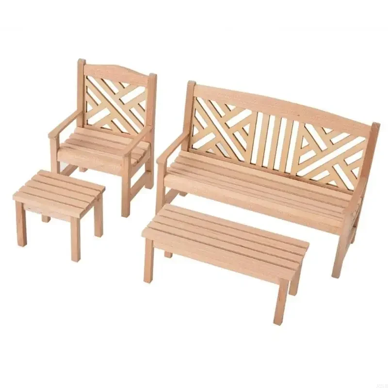 인형 집용 정원 세트 의자 모델 빈티지 의자 모델 디스플레이 의자 1:12 모델 장난감 소녀 인형 집 척 놀이 15UB