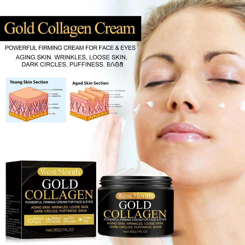 

Collagen Cream lifting Firming fade neck Fine Lines Remove dark circles eye bags Wrinkle Anti Aging Moisturizing Repair Cream