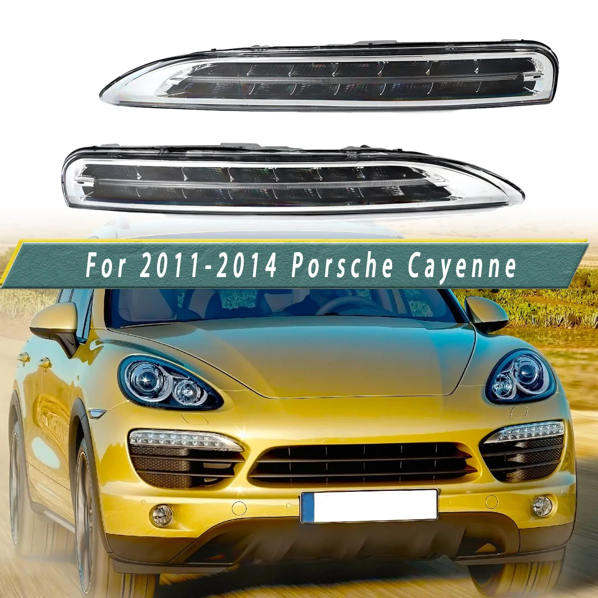 

Для Porsche Cayenne 2011-14 передний бампер дневные ходовые огни светодиодная лампа со стороны водителя