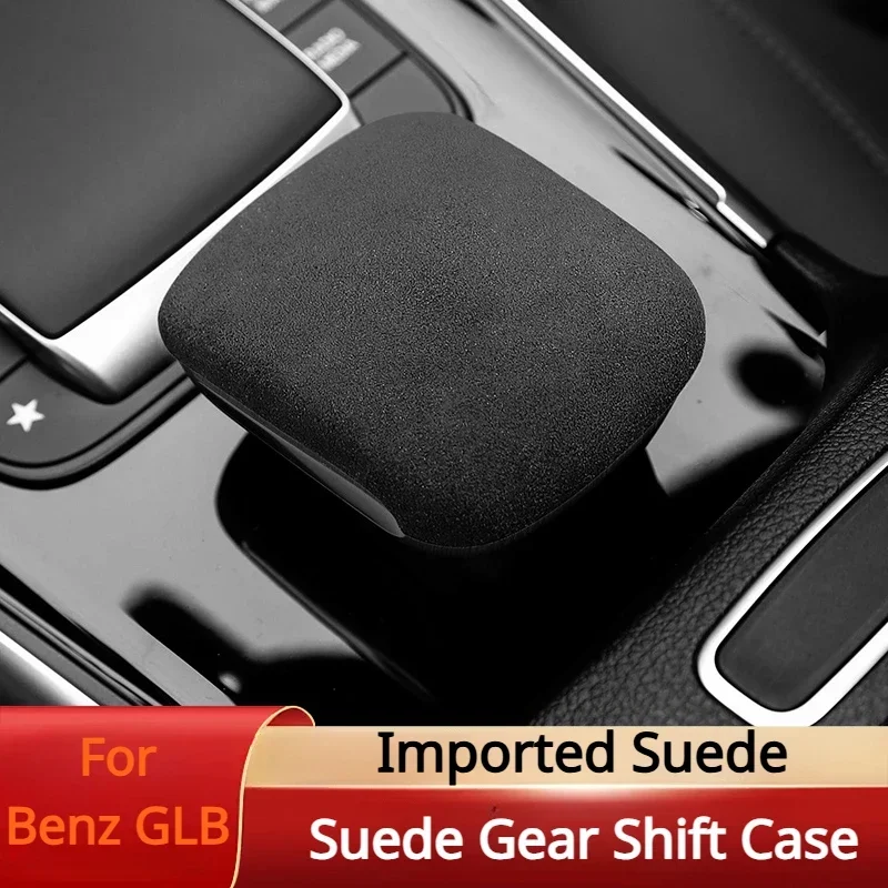 

For Mercedes-Benz GLB 2020-2024 Car Gear Shift Knob Protection Cover Suede Decoration Car Styling Interior Accessories