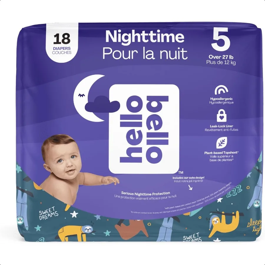 

Premium Overnight Baby Diapers Size 5 I 18 Count of Ultra Absorbent and er Soft Nighttime Diapers for Babies and Toddlers I Sl