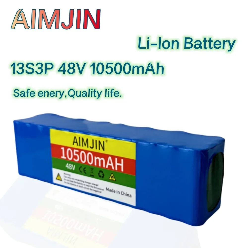 

48V 10.5Ah 13S3P 18650 Lithium ion Battery Pack For Scooter Double Wheel Vehicle Balance Car Parts rechargeable battery