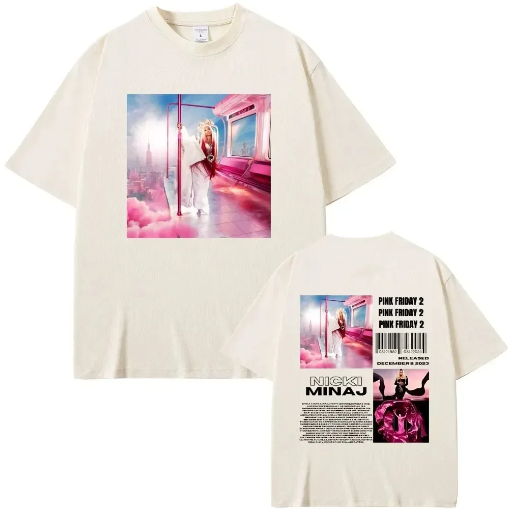 

Pink Friday 2 Nicki Minaj Worlldd Tour 2024 Cover T-shirt Men Women Hip Hop Style Male Fashion Oversized Crewneck