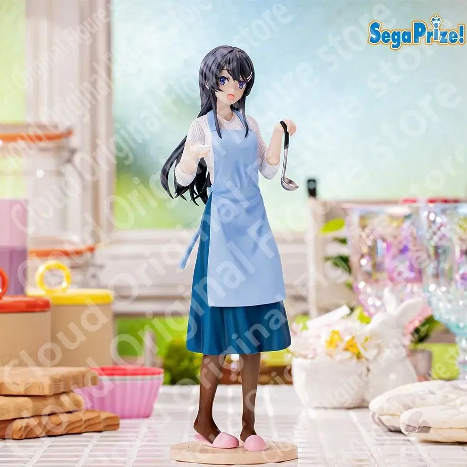In Stock Original SEGA Luminasta Anime Aobuta Sakurajima Mai Apron Cooking Mai Senpai PVC Action Figure Model Doll Toys Hobby