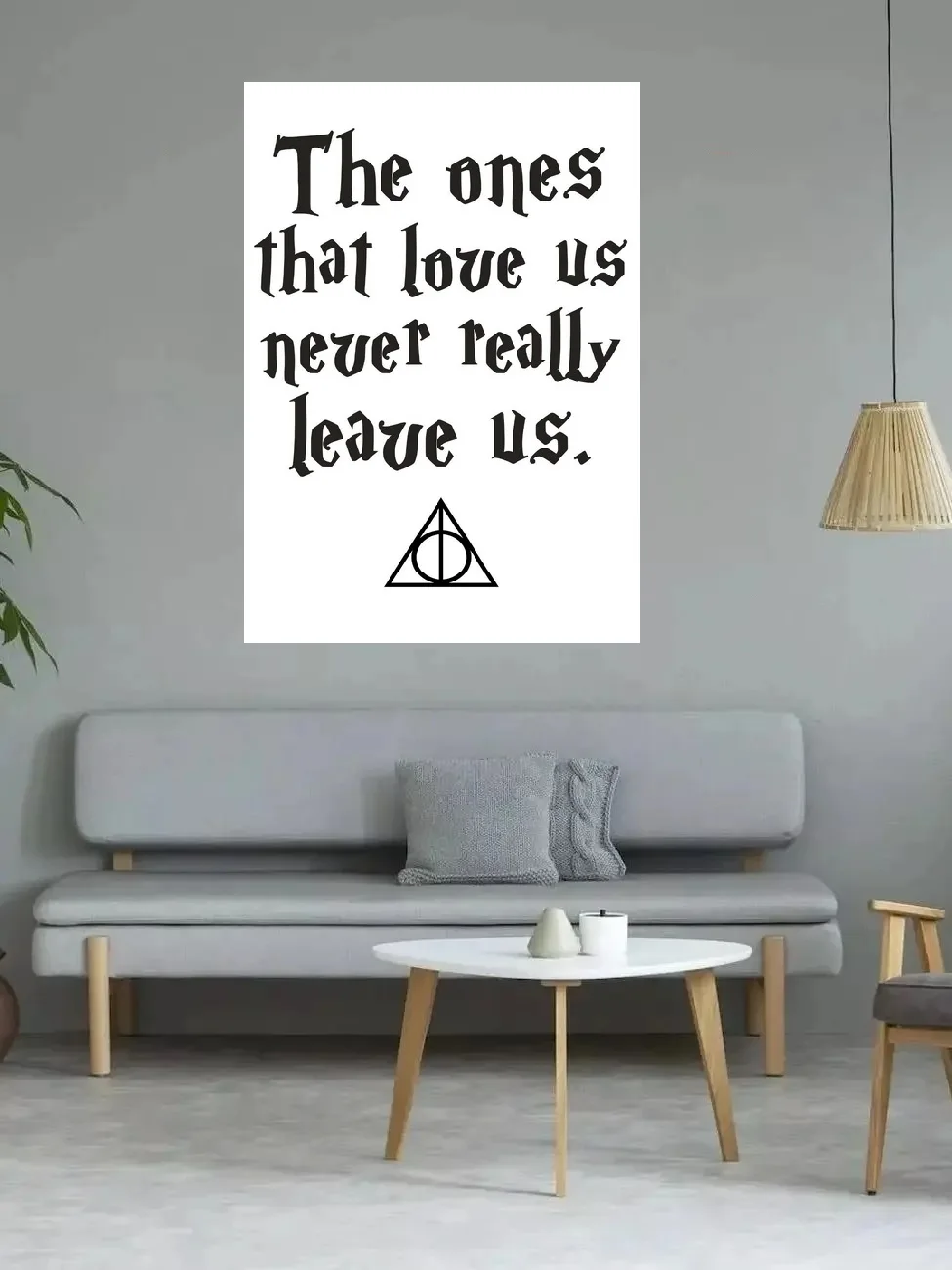 ONES THAT LOVE US NEVER LEAVE, HARRY POTTER QUOTE, Art Picture Print Silk Poster,Home Wall Decor