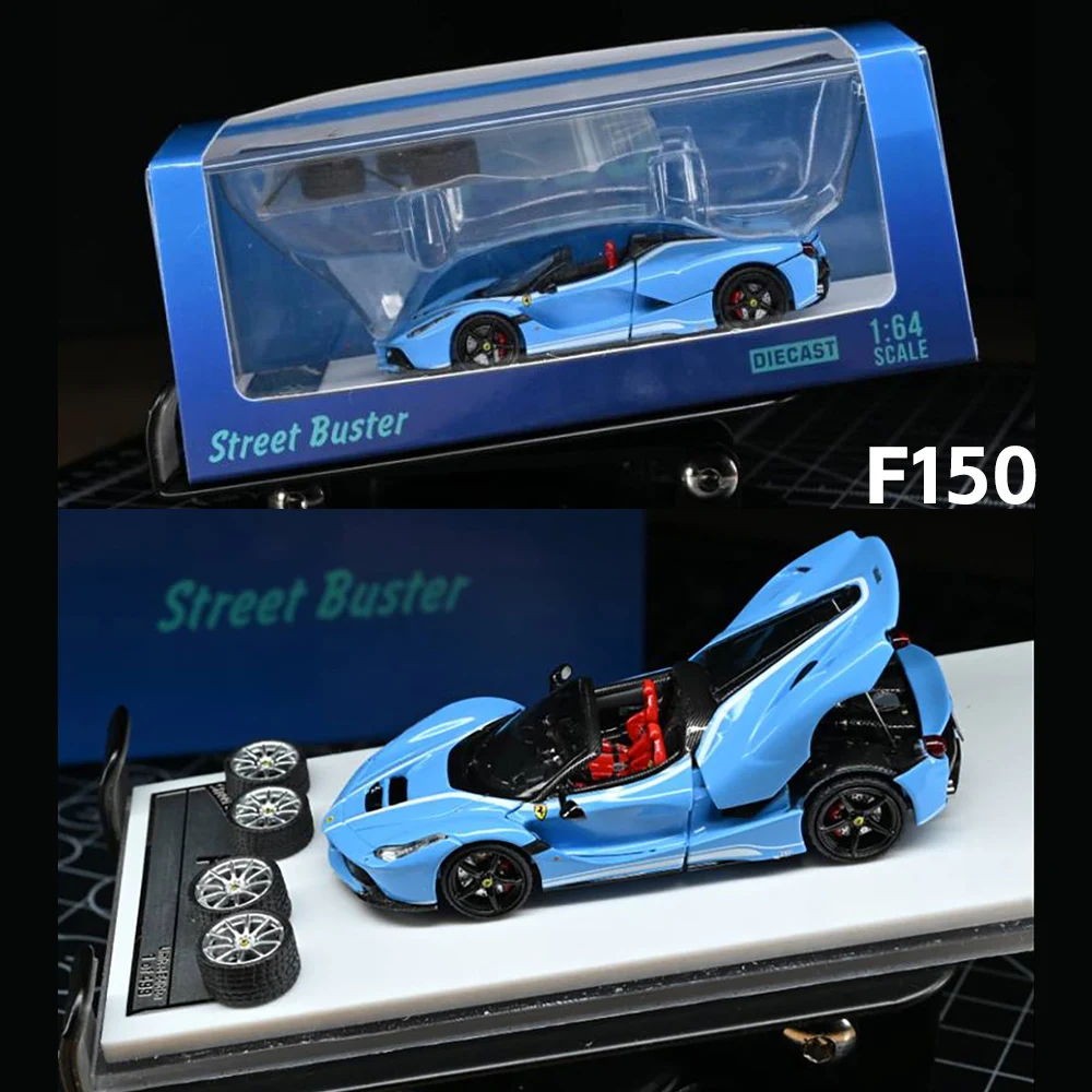 Street Buster 1/64 F150 Aperta Azure Blue Diecast Model Car, Limited Edition Alloy Collectible for Adults