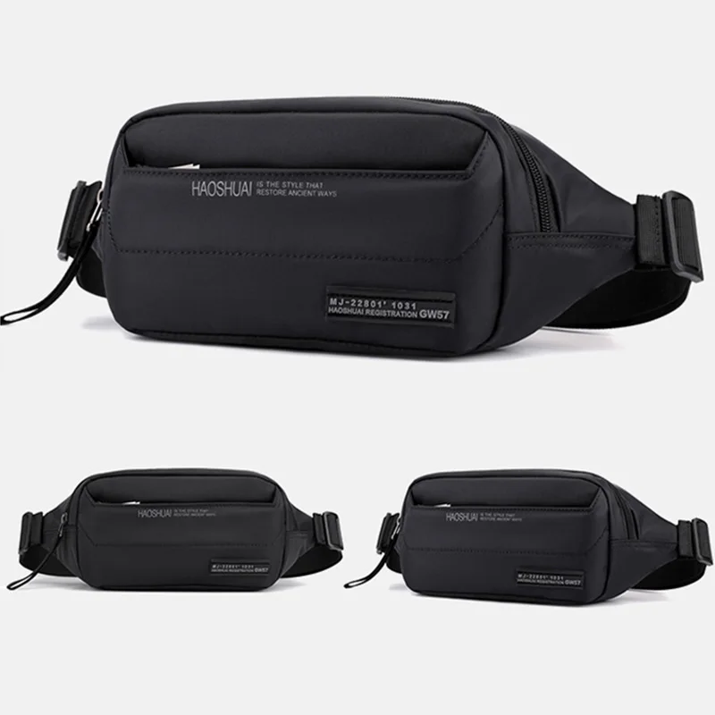 High Quality Men Nylon Hip Bum Fanny Pack Money Pouch Multi-Pocket New Fashion Sling Crossbody Chest Pack Male Waist Belt Bags