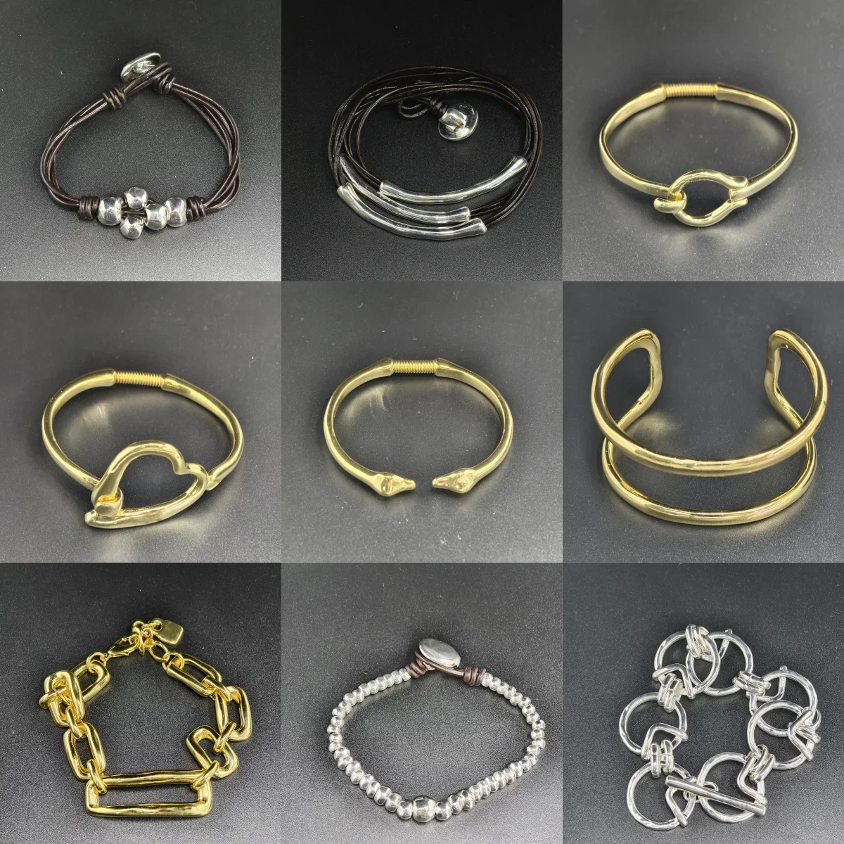 

Cat accessories, original Spanish jewelry, leather rope round bead chain, 18k gold-plated heart-shaped bracelet, exquisite gift