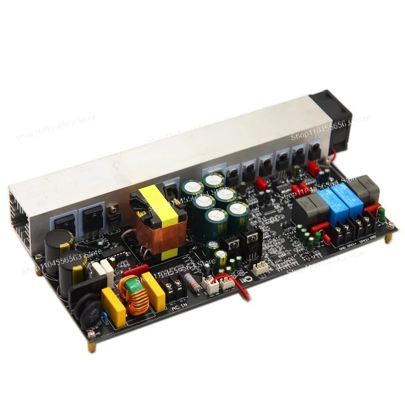High-power Class D digital amplifier board dual-channel bridging 1000W with switching power supply