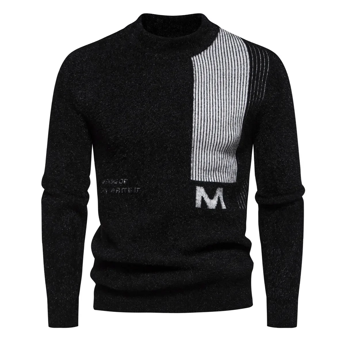 2025 Mens Trend  Sweater Slim Fit Casual Knitted Turtleneck Pullover Tops  Men Clothing