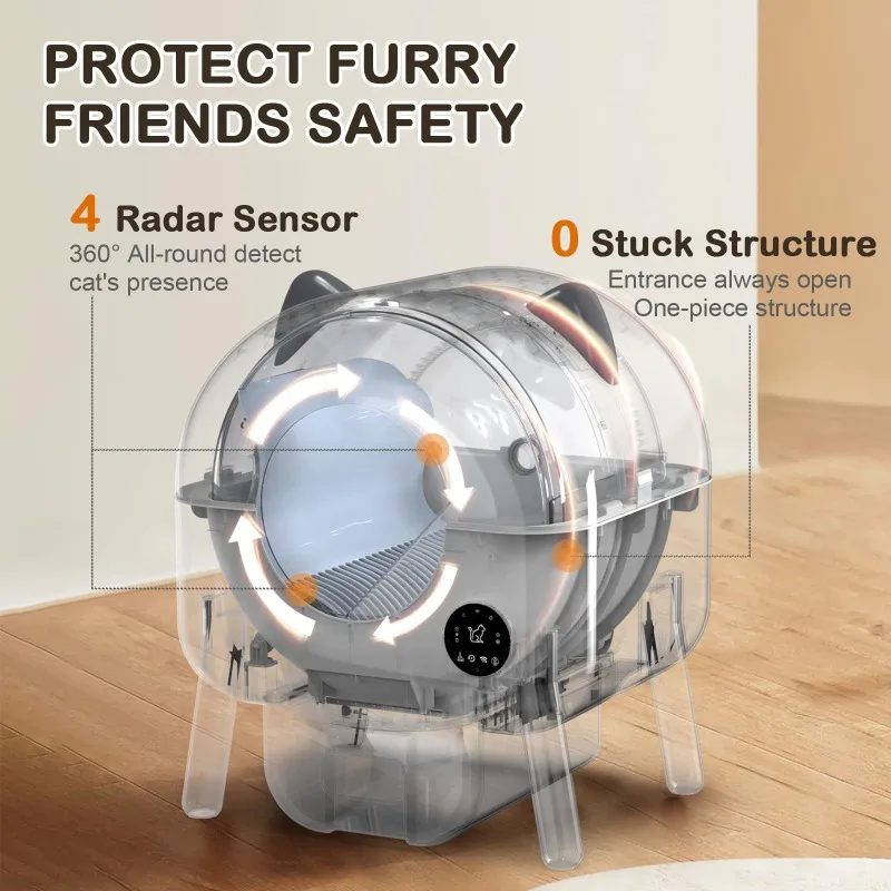 New automatic cat litter box, oversized smart electric cat toilet