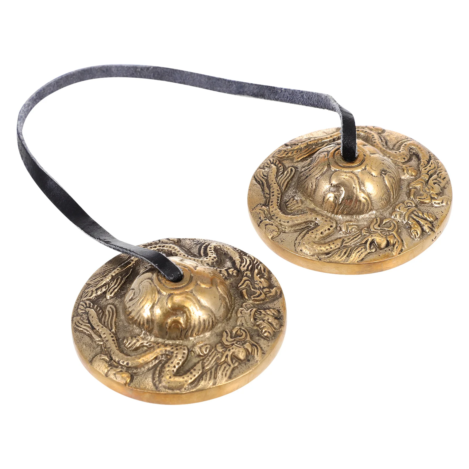 جرس الصنج النحاسي صغير الحجم بتصميم حزام خفيف الوزن لأداة قرع العلاج الصوتي للتأمل واليوجا #2