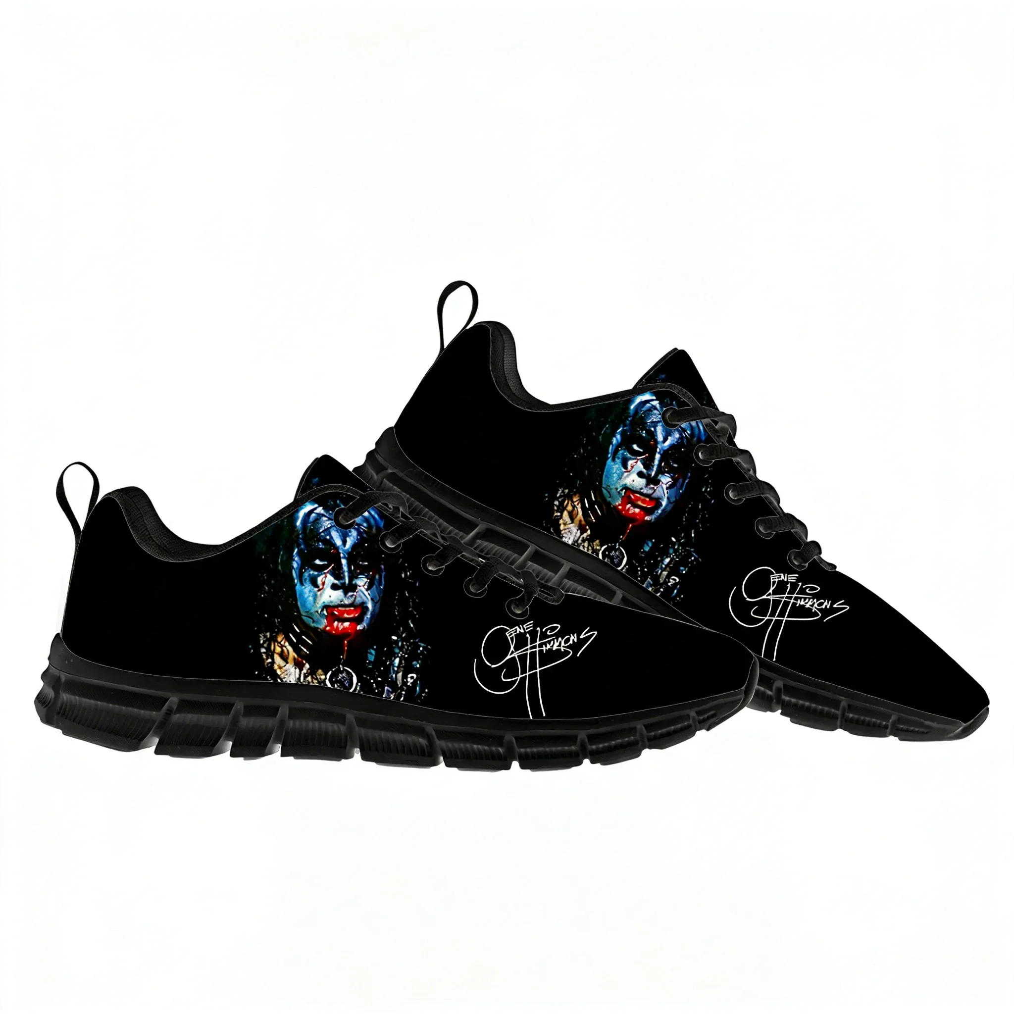 Gene The Demon Simmons Kiss Sports Shoes Mens Womens Sneakers Fashion Casual Hiking Sneaker Custom Built Shoes view 3