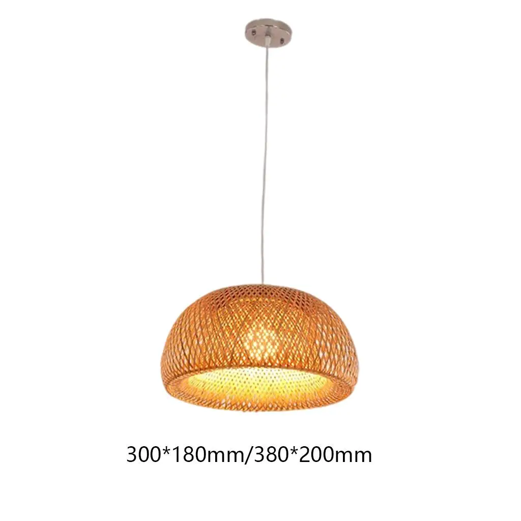 

Bamboo Weave Rattan Lampshade Ceiling Hanging Light Shade Pendant Lanterns