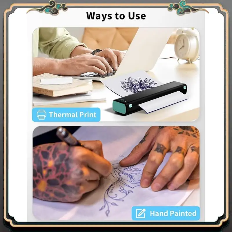 

Reliable-Tattoo Transfer Paper, 50 Sheets Tattoo Stencil Paper For Tattooing, Compatible With M08F Printer, A4 Size