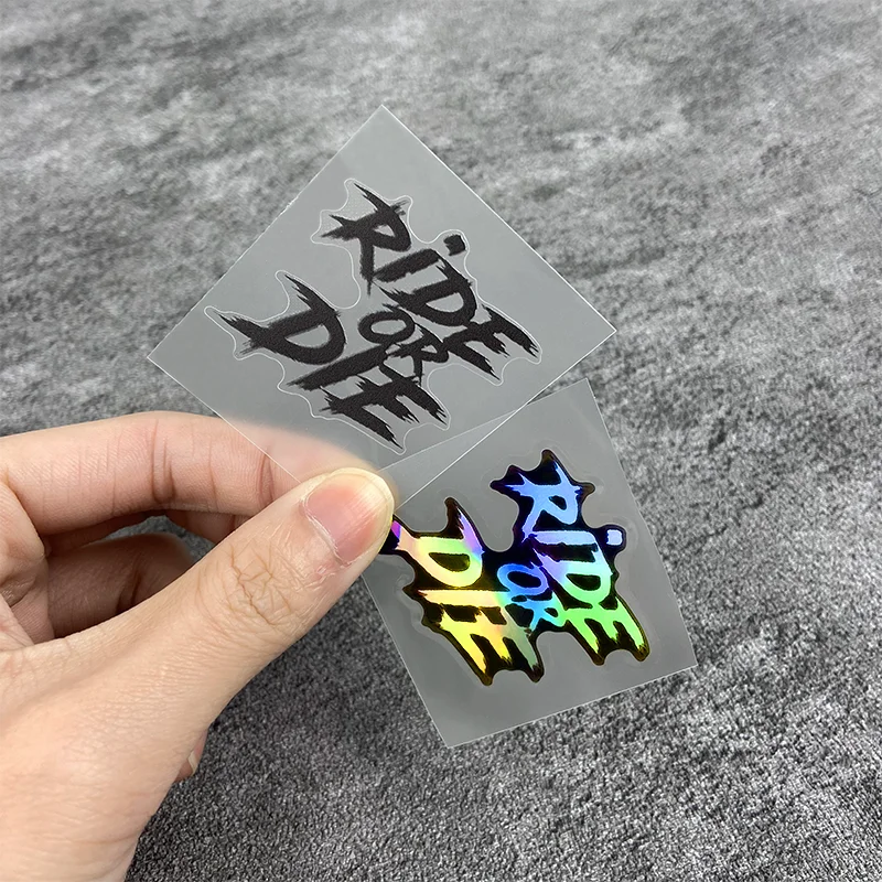 2PC RIDE OR DIE Waterproof Stickers Vinyl Decals For MTB Bike Frame Handlebar Fork Motorcycle DIY Accessories