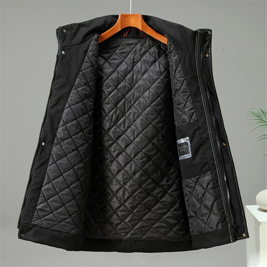 10XL 12XL Plus Size Parka Men Winter Thick Jacket Casual Fashion Black Jacket Coat Male Winter Parkas Big Size 10XL 12XL