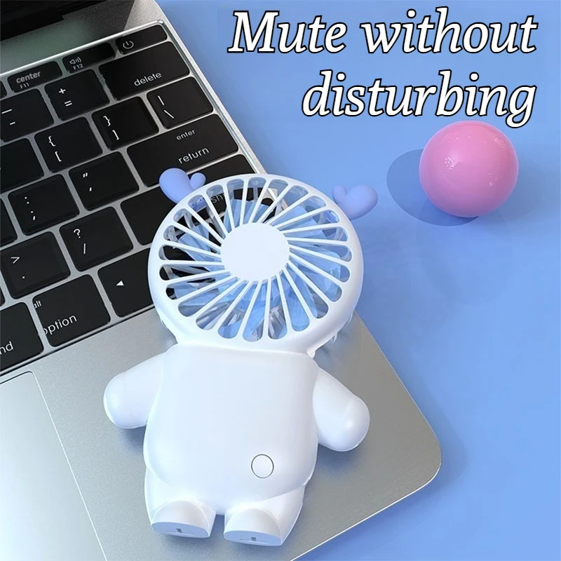 Cute Astronaut Portable Fan - Mini USB Handheld Fan with Silent, Strong Airflow for Home and Office