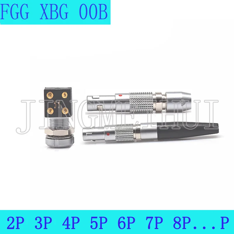 A Pair FGG XBG.00B 2P 3P 4P 5Pin Push-Pull Self-Locking Aviation Metal Quick Plug and Female Socket Connector For 2mm 3mm Cable