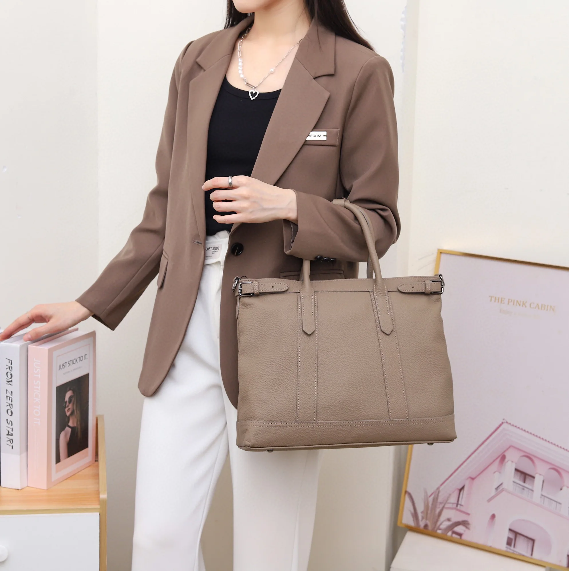 Genuine Grade Soft Leather Women Large Shoulder Crossbody Bag Luxury Designer Brand Female High Quality Daily Handbag for Woman