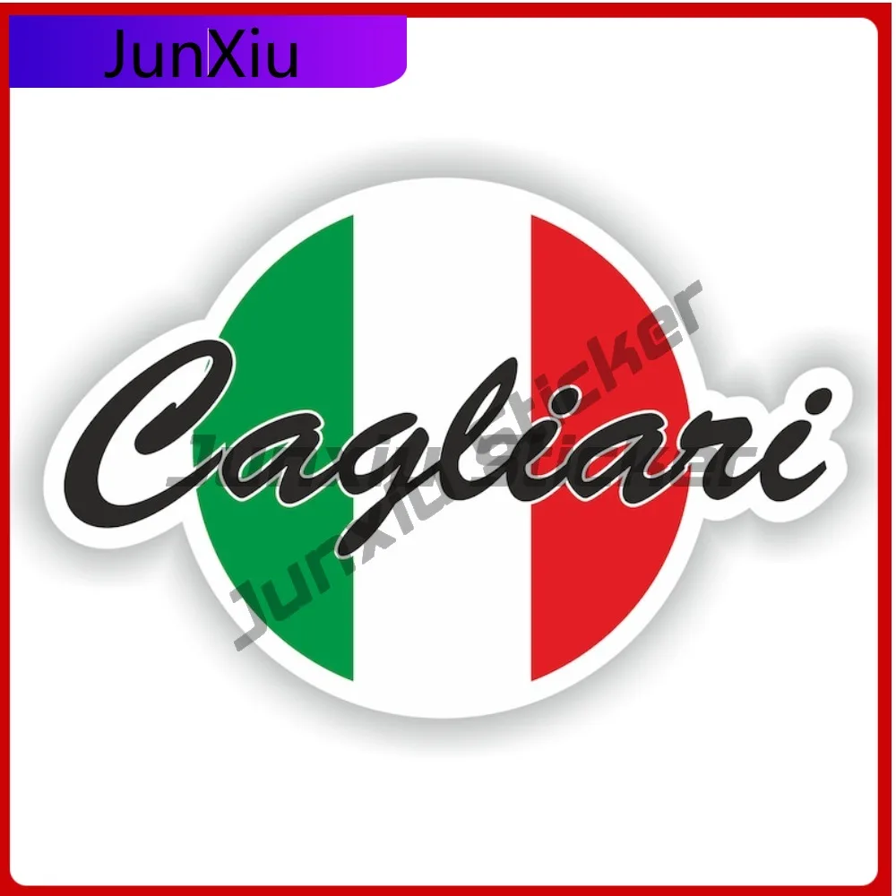 

Cagliari Italy City With National Flag Graphic Vinyl Decal Funny Bumper Motorcycle Decoration Decals Car Suv Window Screen Campi
