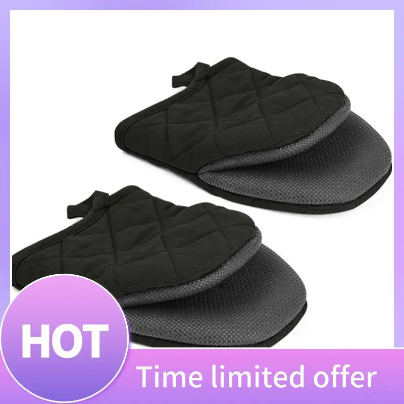 

B69C Oven Mitts, Heat Resistant Silicone Kitchen Mini Oven Mitts,Baking Grilling Barbecue Microwave Machine Washable