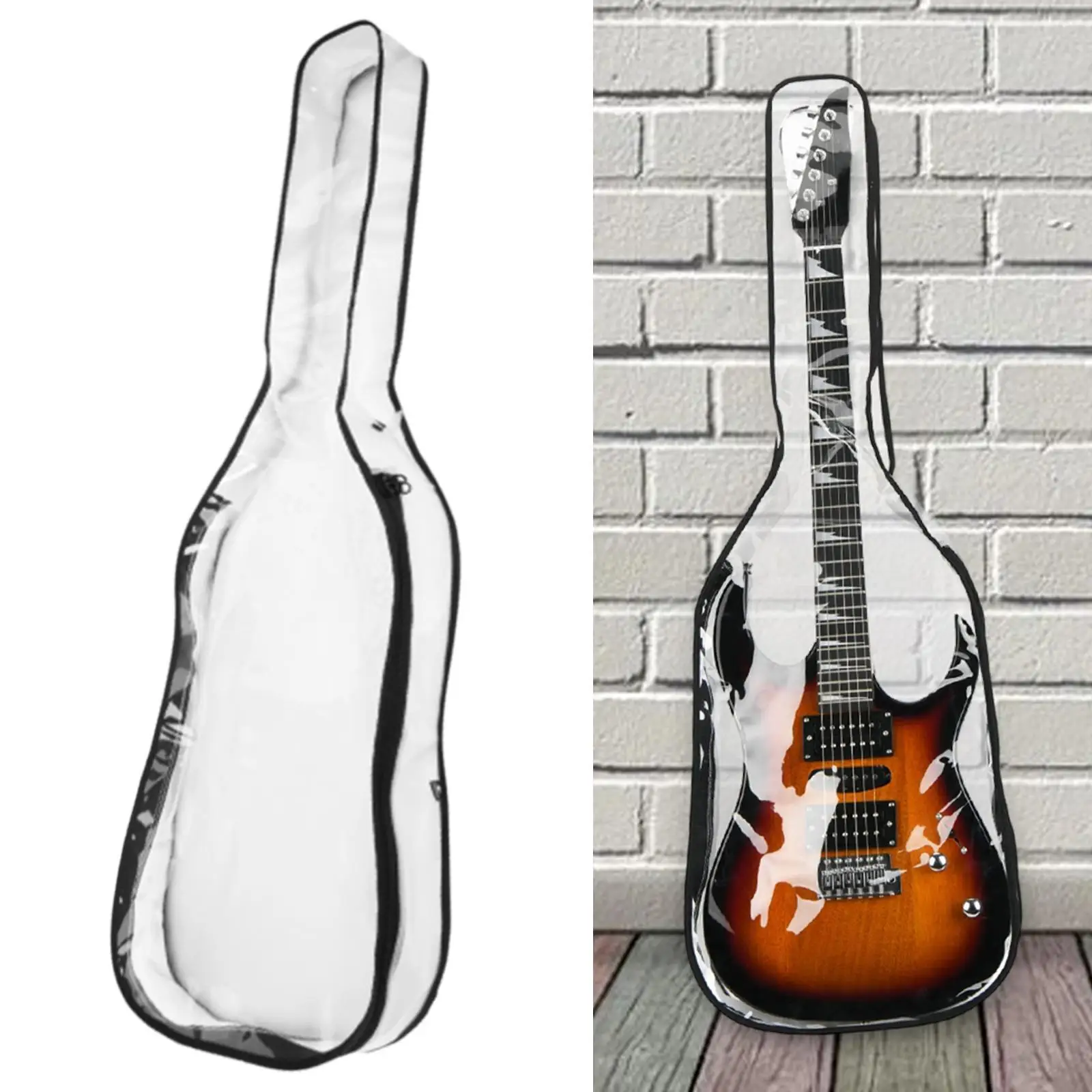 Capa protetora contra poeira para guitarra, transparente, TPU, à prova d'água, para 39 polegadas