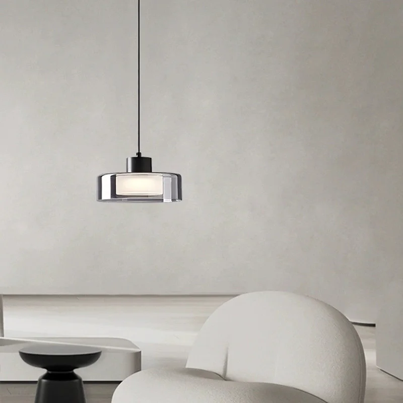 Modern  Minimalist Designer Glass Restaurant Bar Lighting Pendant Lamp Italian LED Bedroom Headboard Pendant Lights Loft Lights