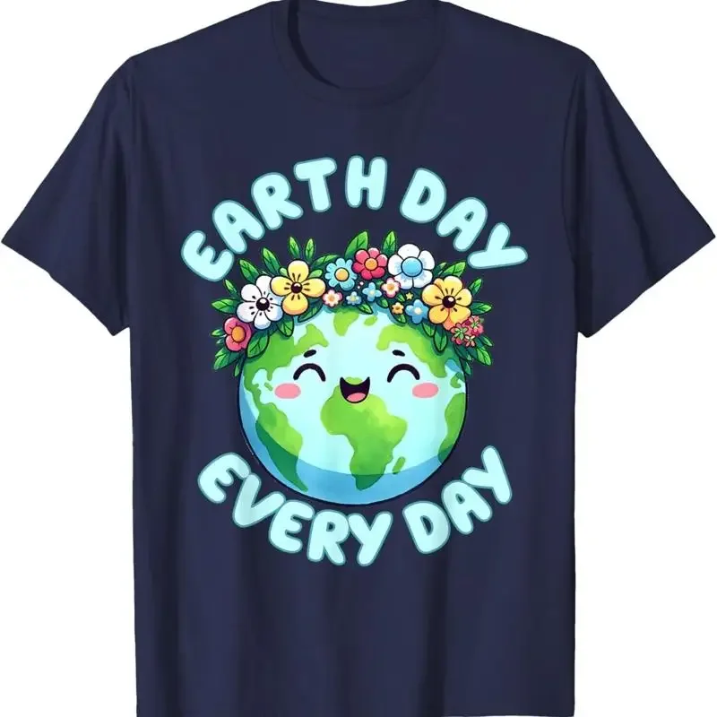 Earth Day Everyday Cute Wearing Flowers Crown T Shirt