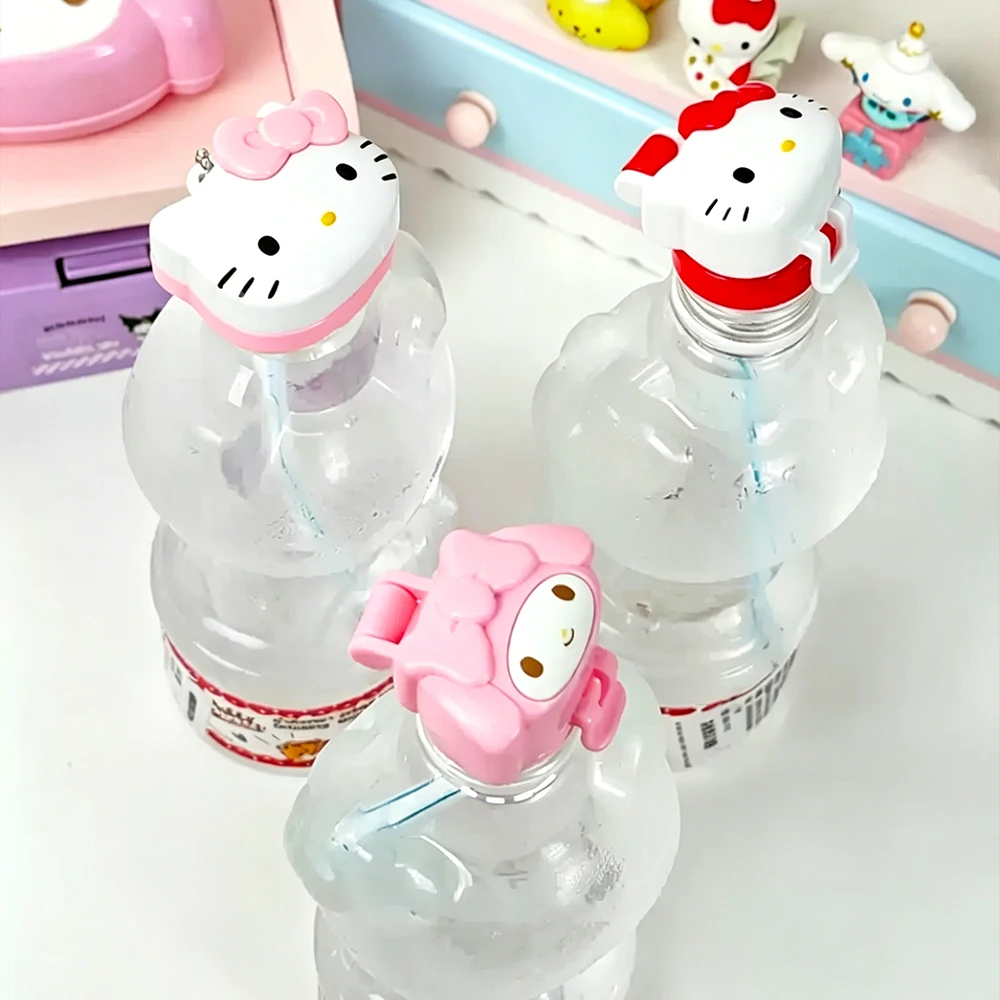 

Genuine Sanrio Water Bottle Cap Hello Kitty My Melody Drink Bottles with Straw Safe Drink Sippy Replacement Cap Girls Gifts