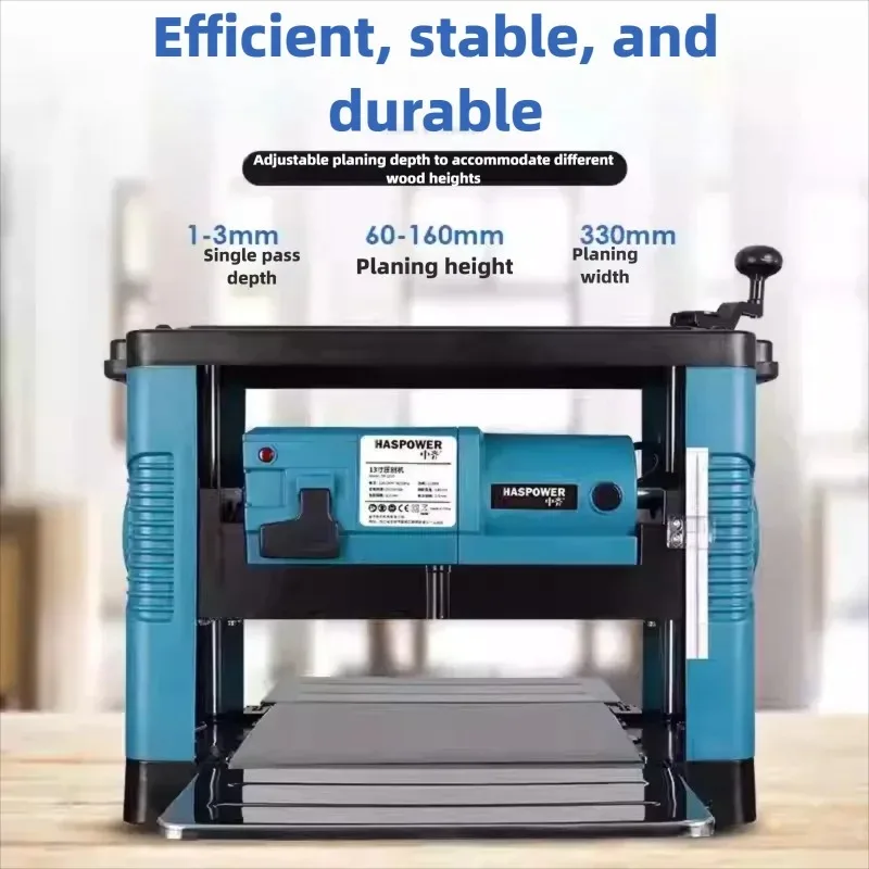 Woodworking Thickness Planer High Power Home Bench Planer Electric Small Single Side Smoothing Machine