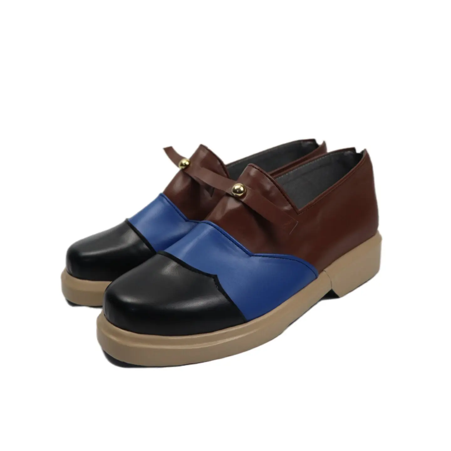 Anime NIJISANJI Shinomiya Yuki Cosplay Shoes Brown Short PU Leather Boots For Halloween Carnival