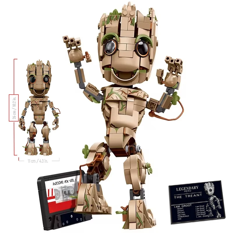 HOTTOYS Super Galaxy Heroes Tree Man Compatible Building Blocks DIY Toy Gift Children Boy Set Christmas Birthday