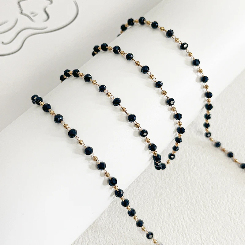 Fashion High-End Women's Beaded String Glasses Chain Crystal Metal Chain Accessories Holiday Sunglasses Decor Glasses Anti-Loss