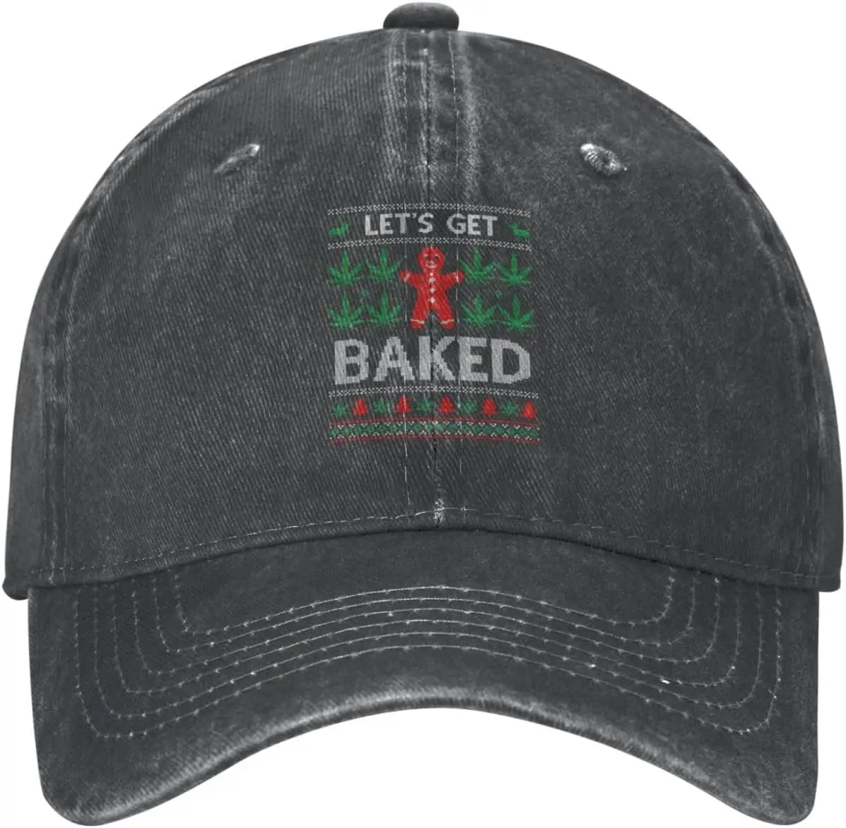 Lets Get Bakeds Christmas Hat Adjustable Funny Fashion Casquette for Men Women hj