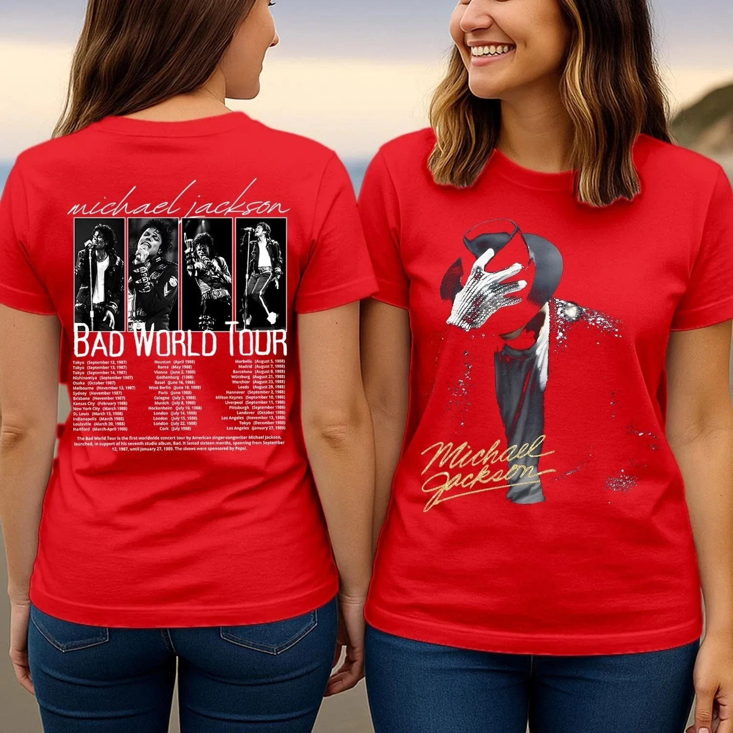 Hot Michael Jackson King of Pop Shirt Beat It Thriller T-shirt High-end Luxury Unisex Style Both of Men and Women