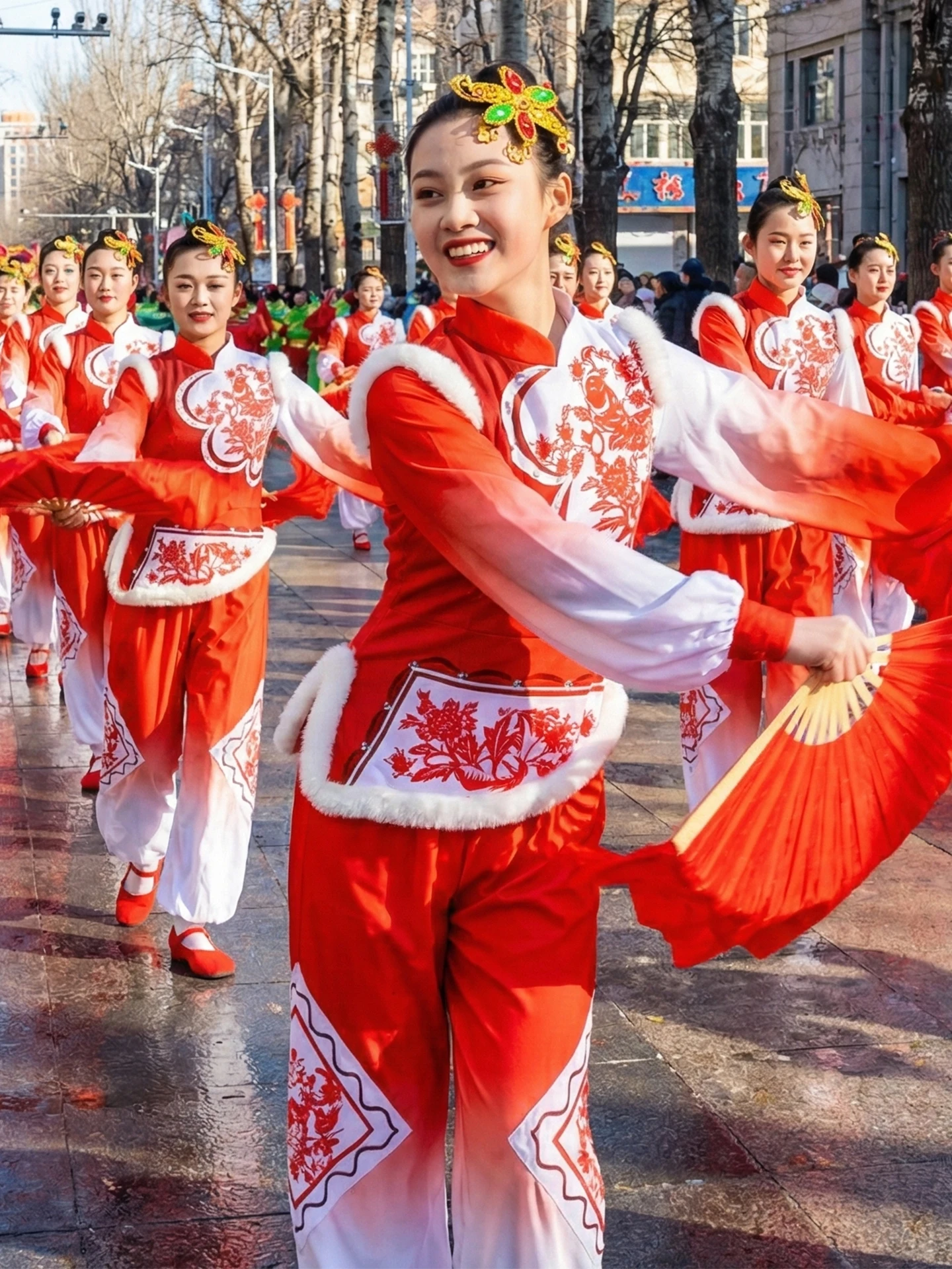 

New 2026 Dance Costume Guzhou Northeast Rice Crop Dance Men's Women's Festive Performance Clothing Drumming Waist Drumming Li...