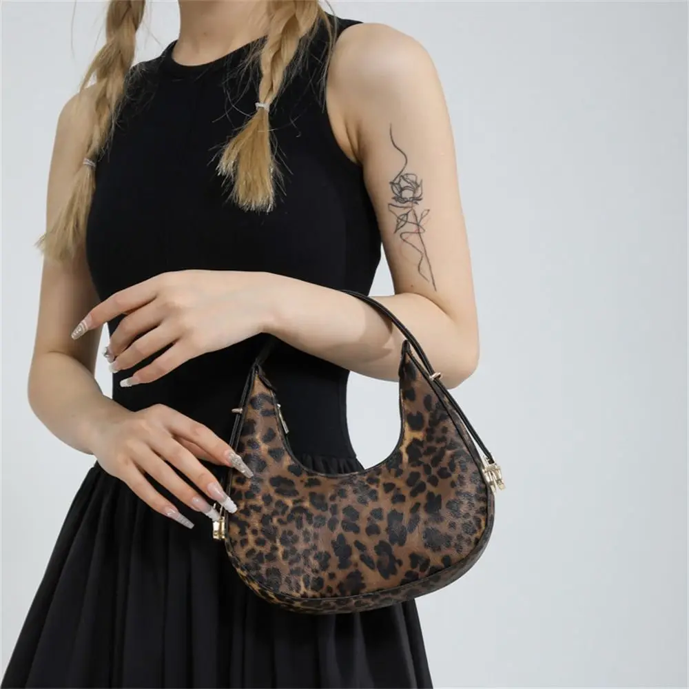 Women Fashion Soft PU Leather Shoulder Bag Female Large Capacity Handbags Portable Casual Commuting Bag Underarm Bags