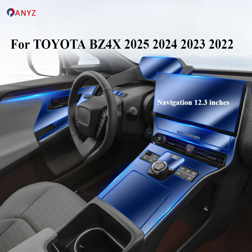 

For TOYOTA BZ4X 2025 2024 2023 2022Accessories interior film transparent TPU Gear Panel Navigation Center Console PPF Protection