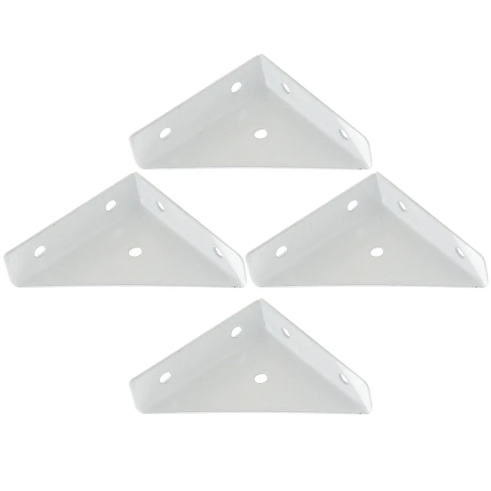

4Pcs Bed Corner Code Hardware Accessories Iron Rustproof Durable Stylish Shelf Brackets for Bedroom Living Room Kitchen Bathroom