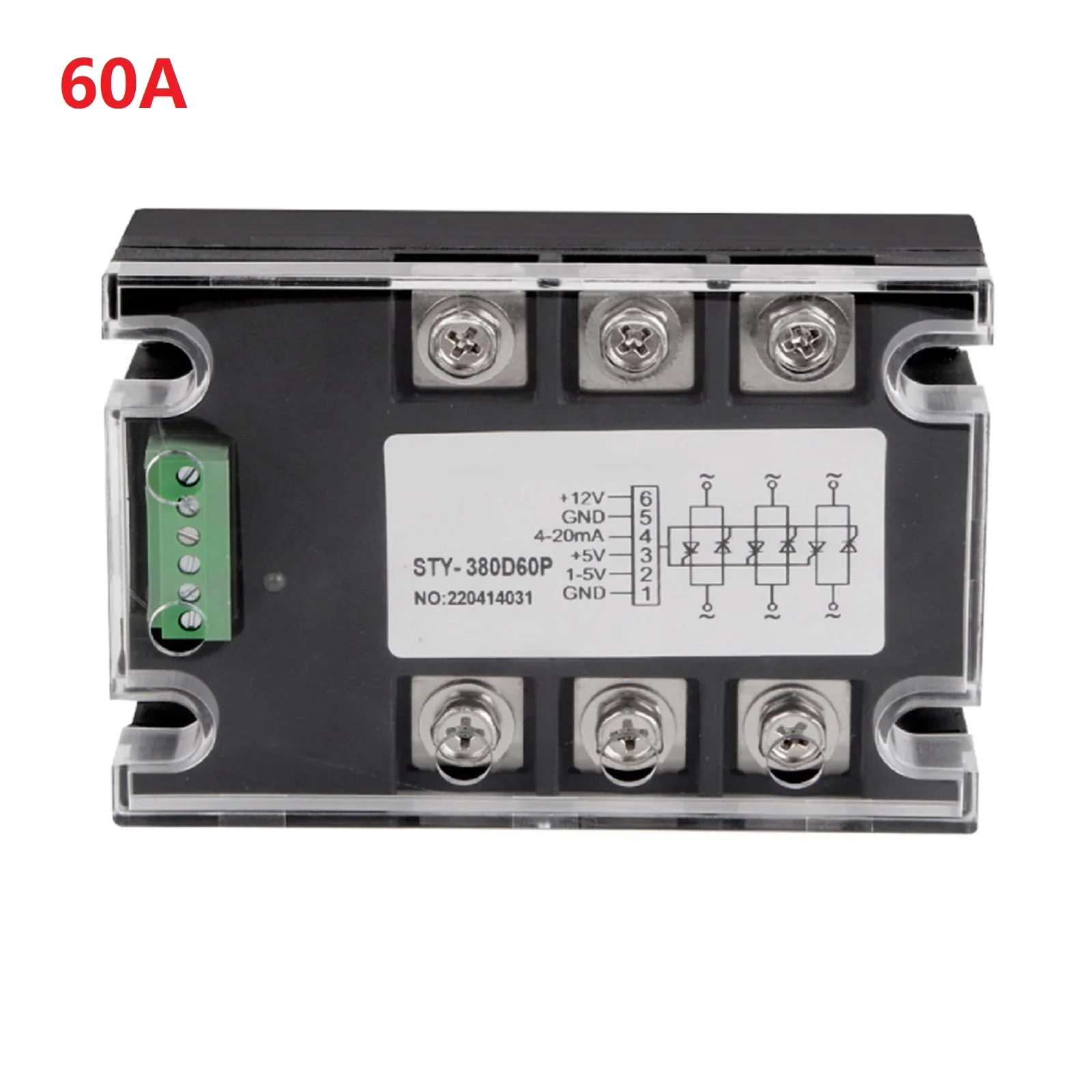 ثلاث مراحل التيار المتناوب وحدة تنظيم الجهد منظم الطاقة الثايرستور 380 فولت 40A-150A أجزاء المعدات الكهربائية 104*74*33 ملم