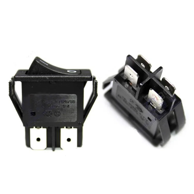 Original certified RL1-8 T125/55 Boat type switch button Double channel 4 pin 2 speed 16A250V warped boat type power key