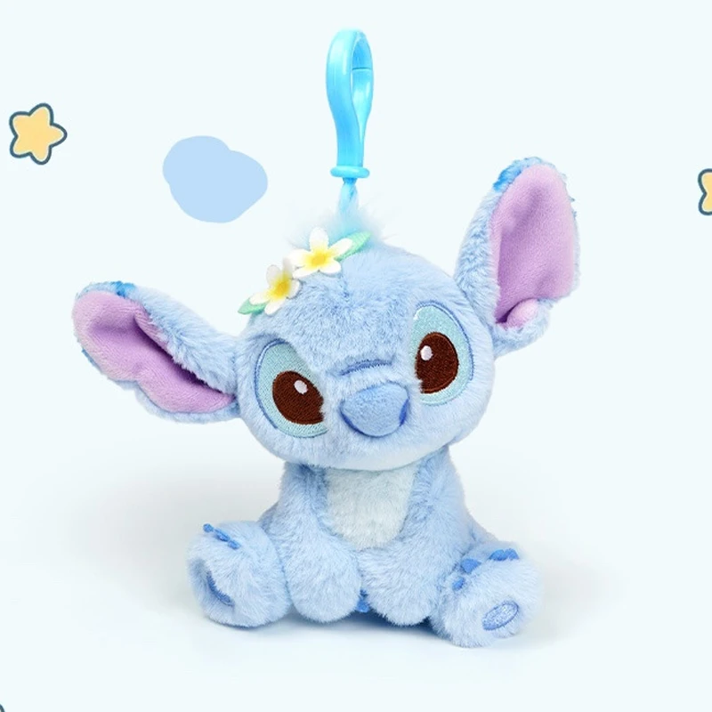 Disney Toy Story Stitch Kawaii Plush Doll Cartoon Stuffed Anime Keychain Pendant Strap Toys Car Keyring Birthday Gift For Boy