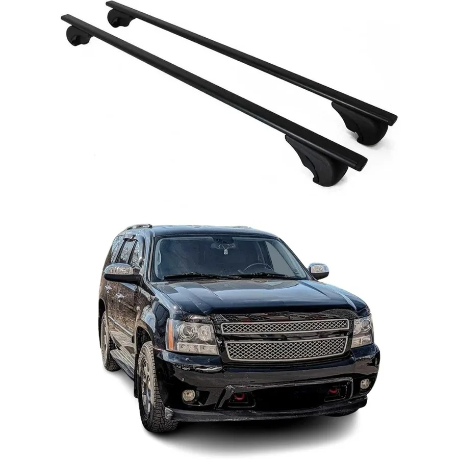 

Roof Rack Cross Bars for Chevrolet Tahoe Suburban 20072014 Lockable 165Lbs Metal Black 2Pcs fits Cargo Carriers Kayak Canoe Bik