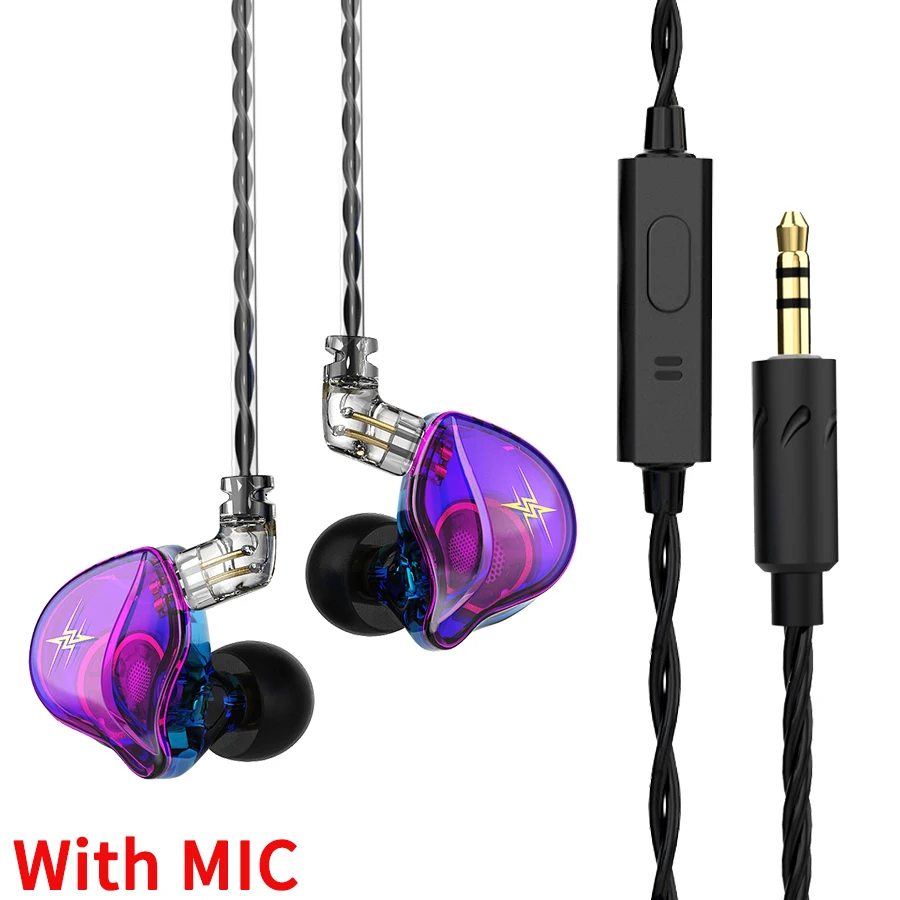 QKZ ZXT In Ear Wired Earphones Dynamic DJ Monitor IEM Earbuds HIFI