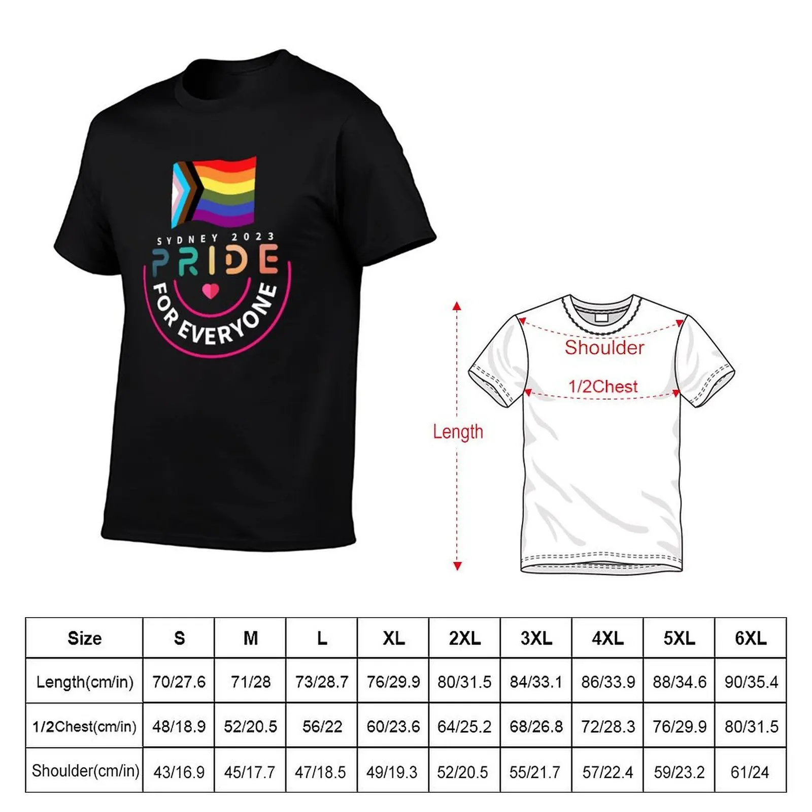 sydney pride festival 2023 T-Shirt quick-drying Funny t-shirts big and tall t shirts for men