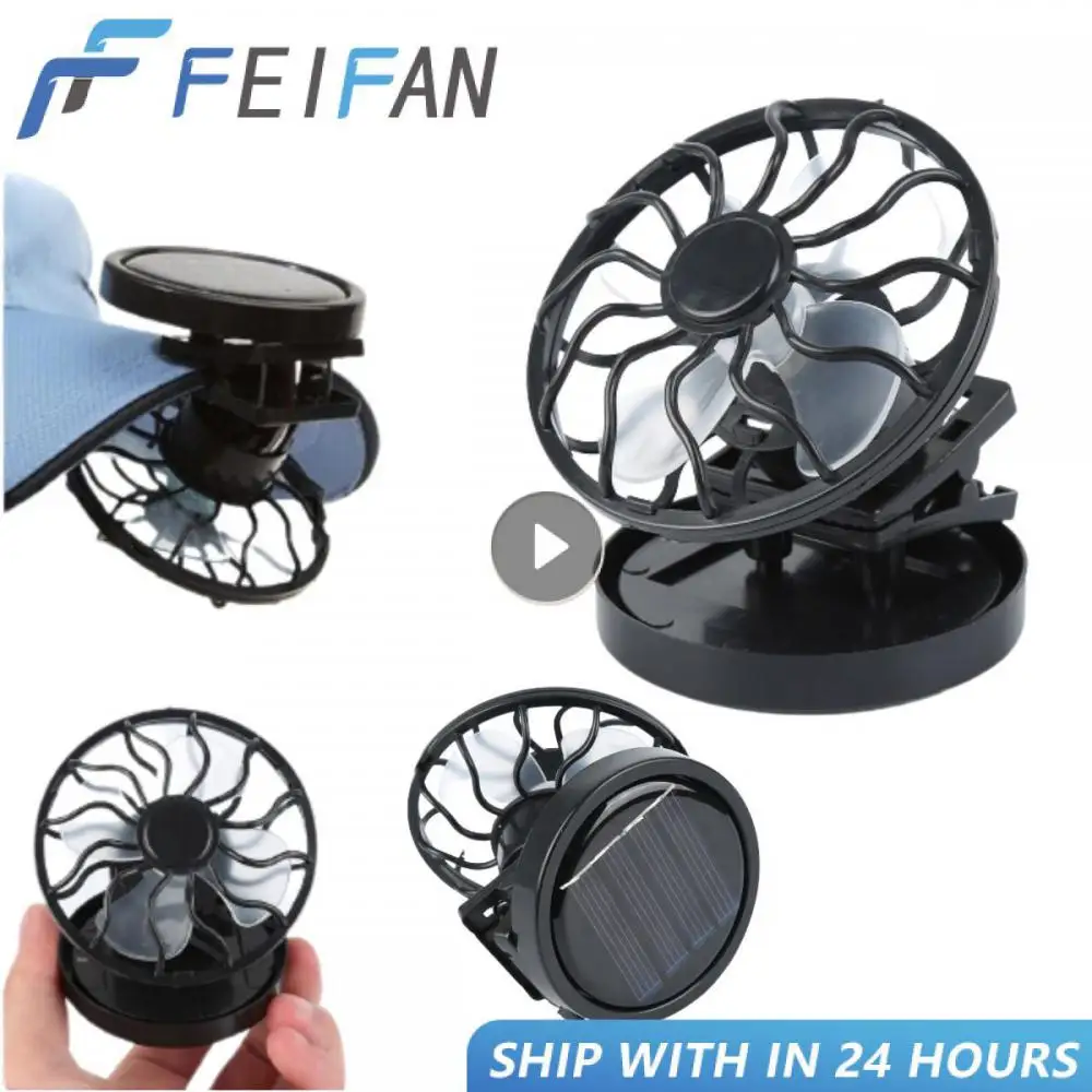 Solar Fan Clip-on Hat Desk Travel Camp Summer Mini Clip Usb Fan Sun Energy Power Panel Cell Portable Cooling Fan Outdoor Tools