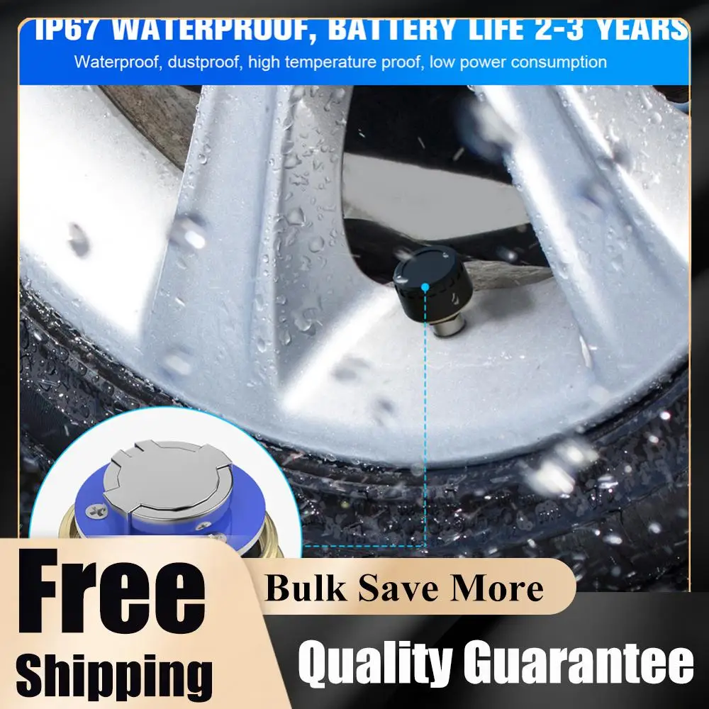 

Bluetooth-compatible Tire Pressure Monitor System Mobile Phone Display Auto Motorcycle Tire Pressure Detection